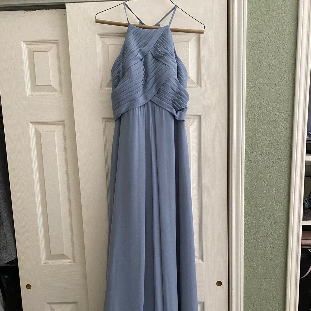 Long blue bridesmaid/formal dress size 4